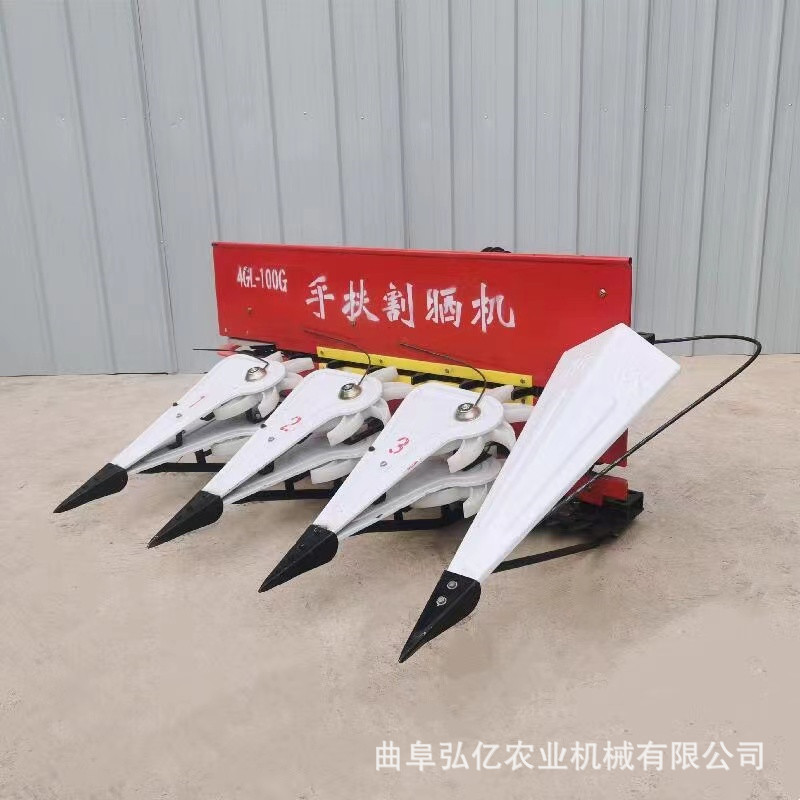 手扶前置稻麦玉米收割台菜园地辣椒割晒机加高牧草药材高效割倒机