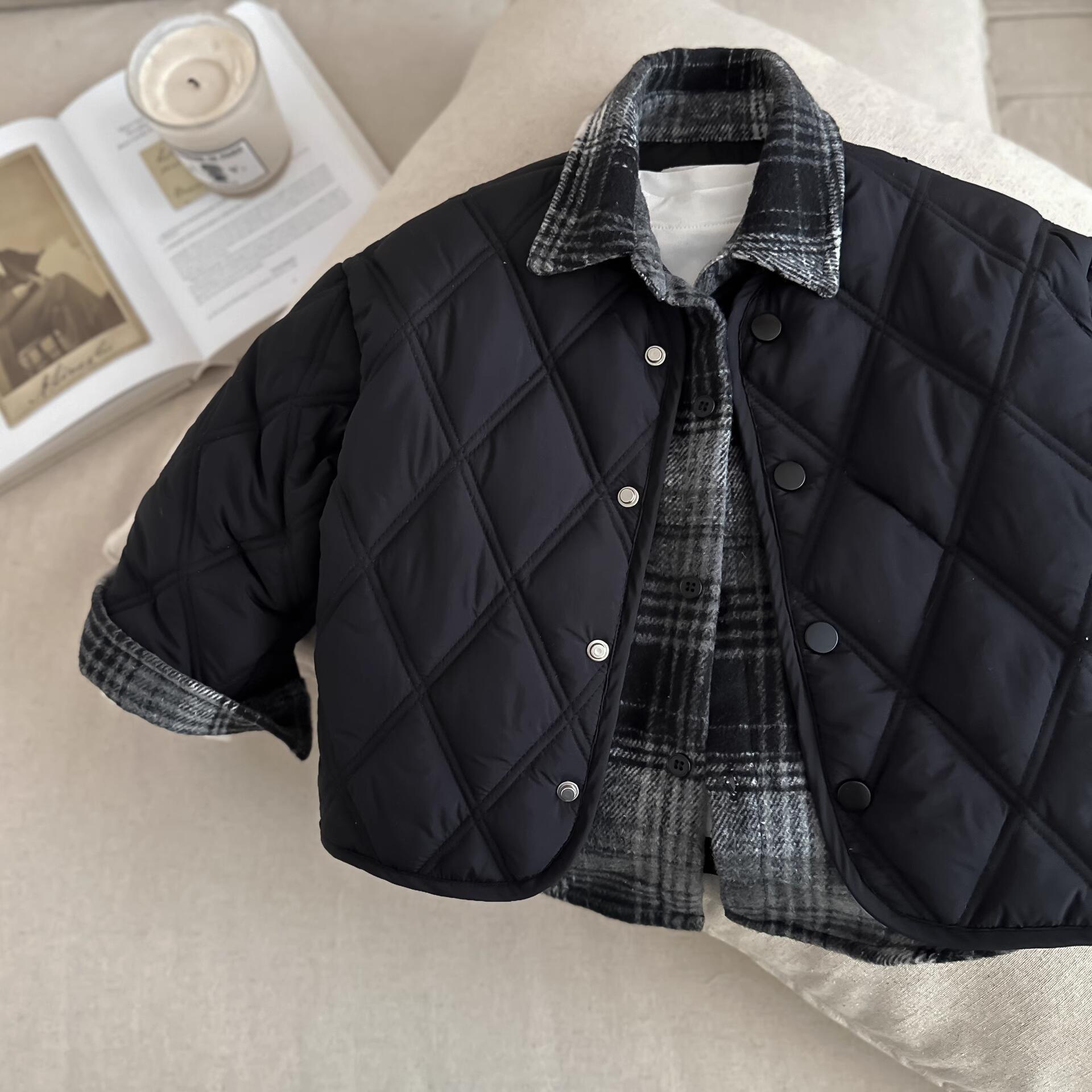 Daunen- und Baumwolljacke für Jungen, zweiteilige Baumwolljacke für Kinderurlaub im Herbst und Winter_voghion.com