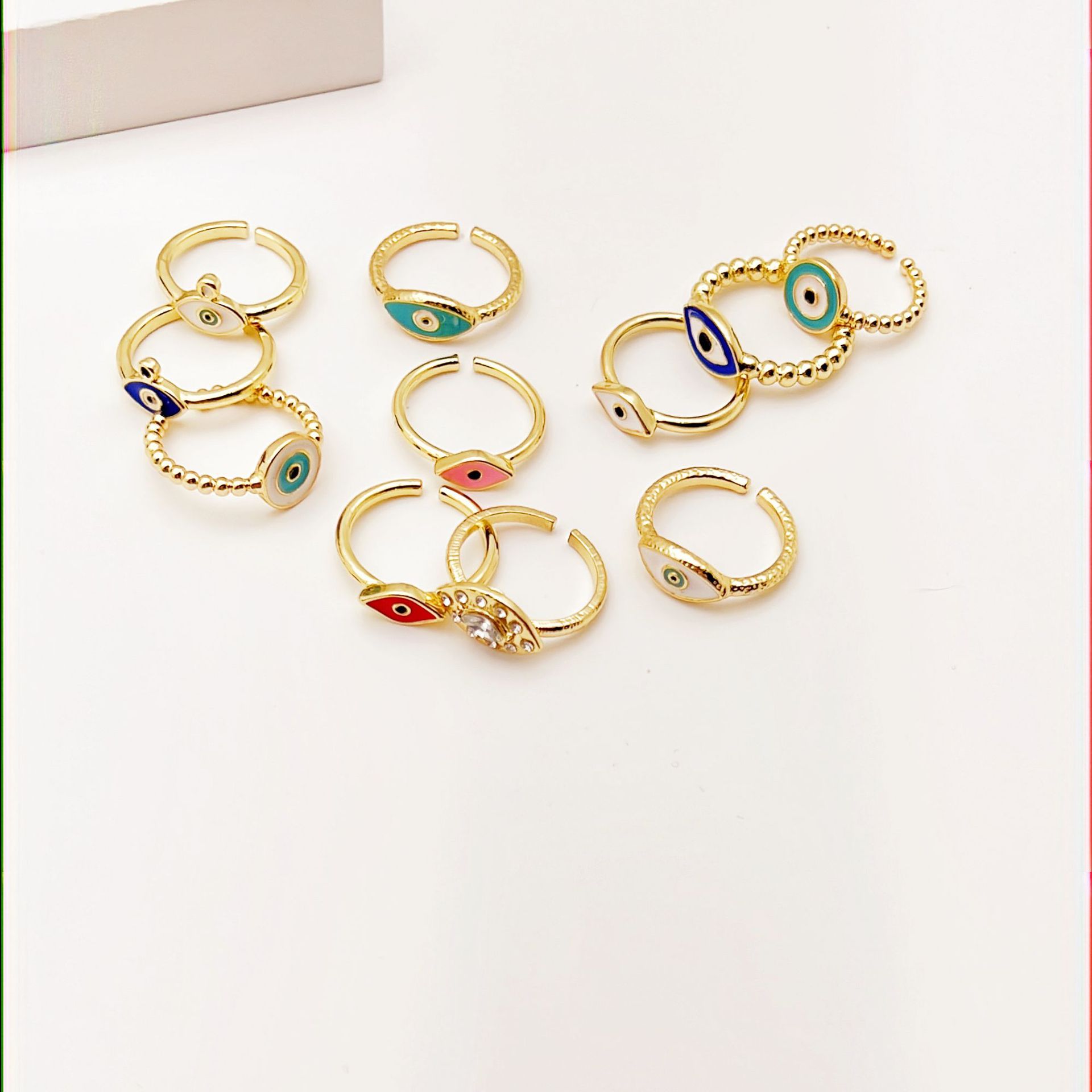 INS Style Devilu0027S Eye Alloy Plating Womenu0027S Open Ring 1 Piece