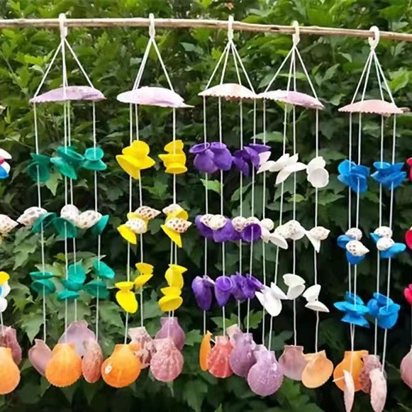 DIY Seashell Wind Chime Creative Seashell Material Kit - Children's Crafts Parent-Child Warm-up Activity - Real Seashell Decorations