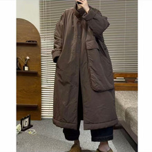 加肥加大休闲百搭中长款棉服外套女 2025冬加厚保暖时尚棉衣袄子