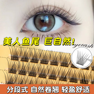 Scarecrow Swallowtail Mermaid Tail Fairy Natural Single Cluster Segmented False Eyelashes Comic Lazy Trilogy Thick