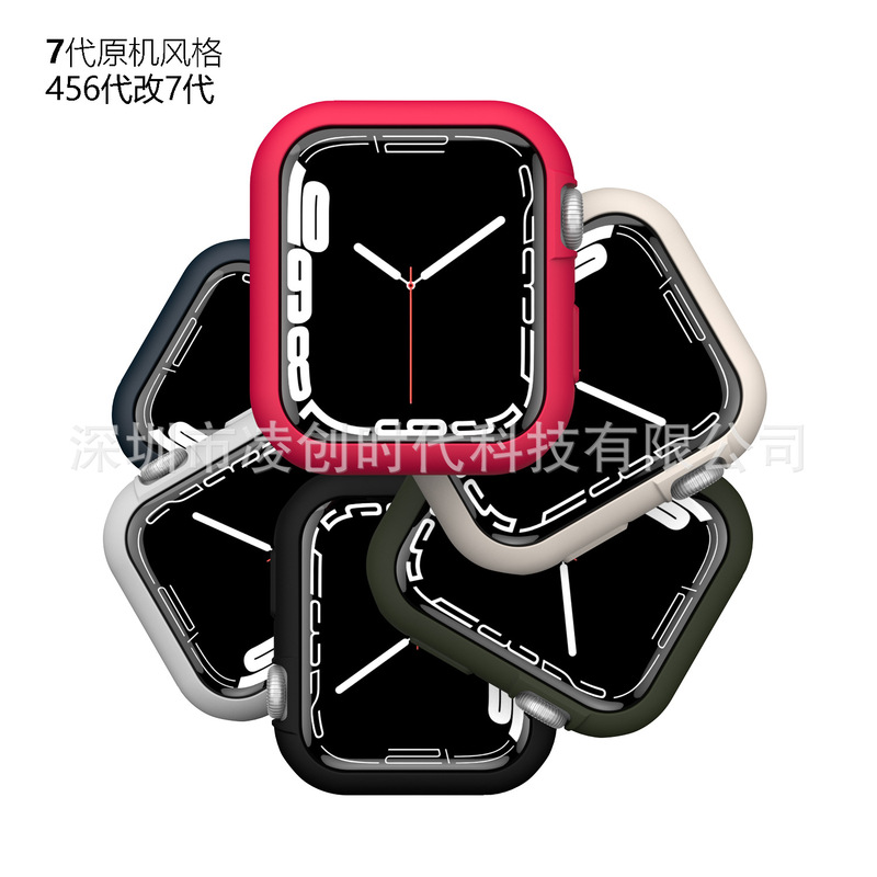 For iwatch456 protective case apple watch7 generation style series456 protective case TPU soft case