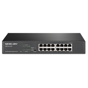 MERCURY Mercury SG116D 16-port full Gigabit 1000M desktop switch can be mounted on the rack metal shell