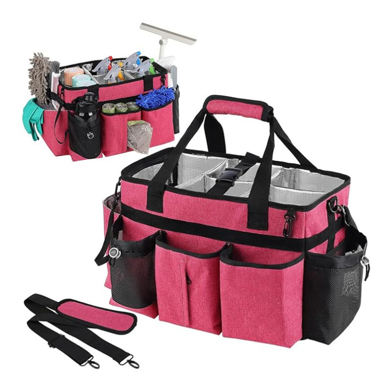 Nuevo kit de limpieza doméstica transfronteriza especial con placa de soporte resistente gran bolsa de limpieza con partición desmontable