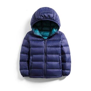 Children's Light Down Jacket Short Boys' and Girls' Middle and Old Children's Baby Children's Wear Hooded Autumn and Winter Warm Jacket