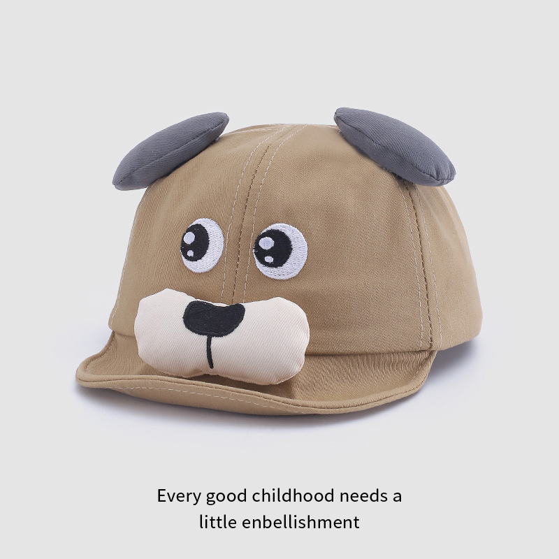 Sombreros para bebés primavera y otoño delgados para bebés masculinos y femeninos, gorras de lengua suave, gorras de béisbol de dibujos animados para niños adorables.