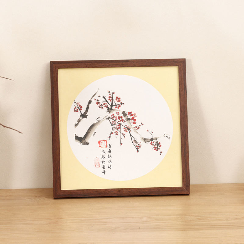 Square wooden picture frame mounting Wall 38 Chinese painting calligraphy cross stitch photo frame 33 custom outer frame Square wooden picture frame mounting Wall 38 Chinese painting calligraphy cross stitch photo frame 33 custom outer frame