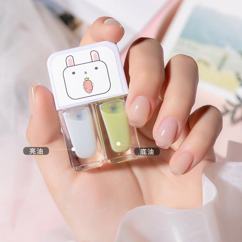 Géminis a base de agua esmalte de uñas hornear-libre de larga duración de secado rápido tearable desnudo transparente inodoro esmalte de uñas al por mayor