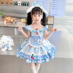 Lolita girls princess skirt children's dress 2024 new summer birthday baby tutu skirt girl skirt