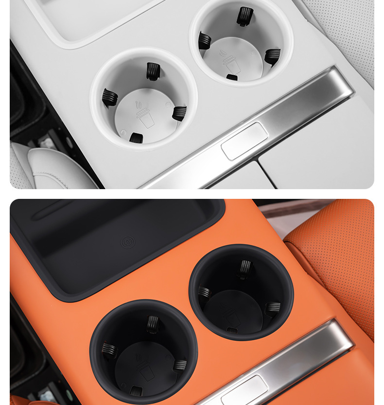 Suitable for ideal L9 cup holder l8L7 wireless charging silicone pad storage box central control protection pad automotive supplies modification