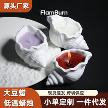 低温蜡烛42度海洋风海螺滴蜡香薰蜡烛手工夫妻调情大豆蜡摆件