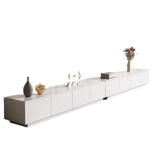 TV cabinet modern minimalist home living room small apartment floor cabinet French cream style TV cabinet coffee table combination