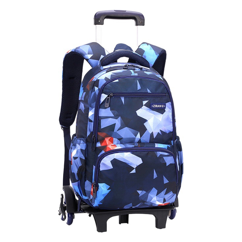 Peces naturales nueva mochila trolley conjunto de tres piezas estudiante de la escuela primaria hombres y mujeres de gran capacidad mochila de moda entrega popular