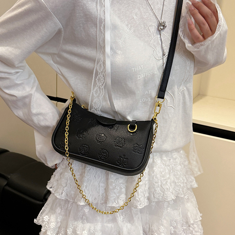 Bolso de cadena popular de este año, nuevo bolso femenino de verano 2025, bolso de hombro de doce constelaciones, bolso de mensajero con patrón de lichi lindo