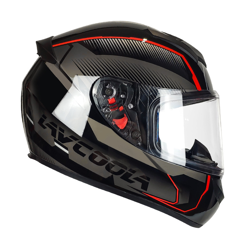 Casco de motocicleta Casco de motocicleta Casco completo para hombres y mujeres Four Seasons Fábrica general Comercio exterior Casco de seguridad DOT Estándar nacional Clase A Certificación 3C