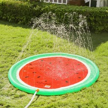 定制厂家卡通西瓜充气玩水垫儿童草坪戏水沙滩垫多种喷水垫动物