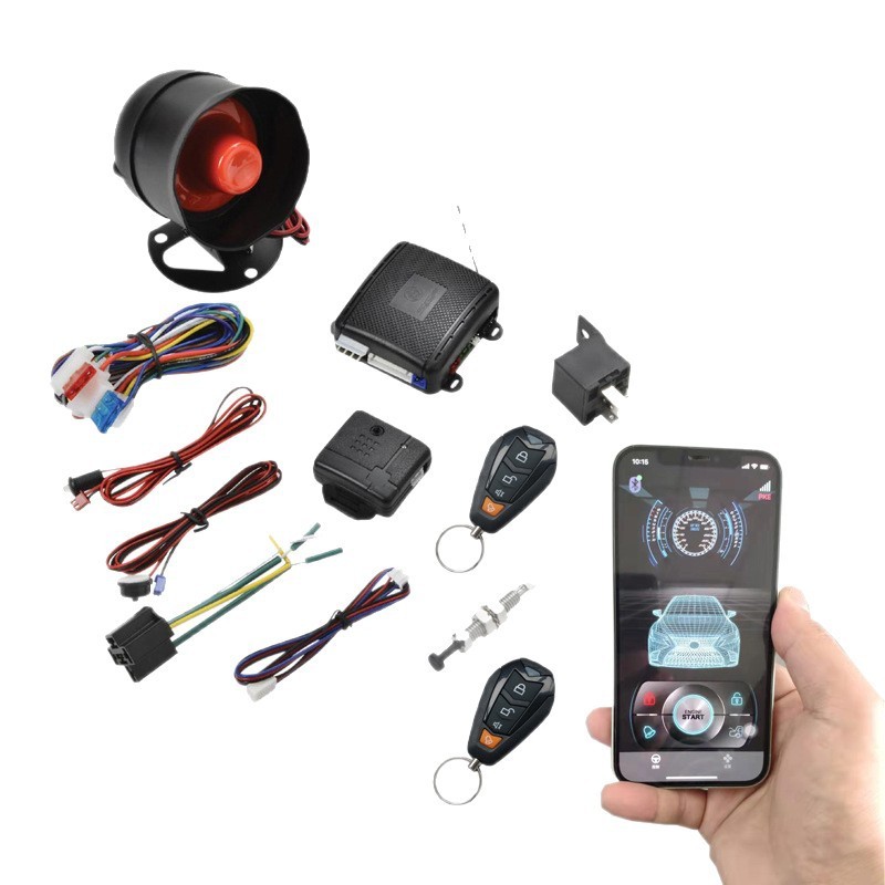 厂家直供跨境产品 汽车防盗器 car alarm手机APP/PKE感应开关锁|undefined