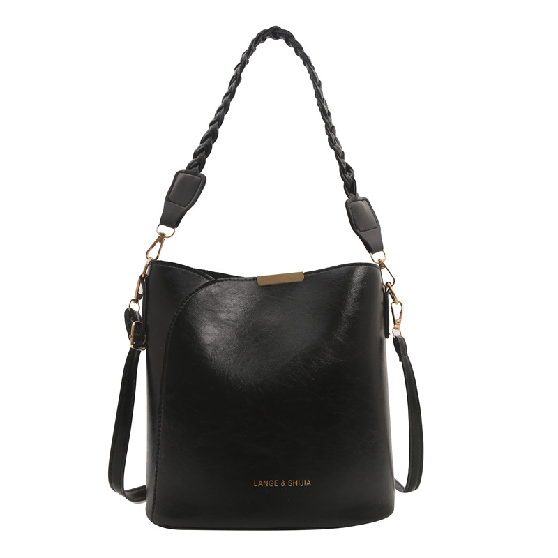 Niche Zhong bolso de brazo para mujeres 2024 nuevo otoño invierno textura alta Maillard viaje bolso de hombro bolso de balde