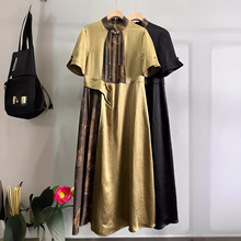 6574�ļ��¿� ���� 2ɫ ���������̿�ƴ������ȹ M-XXL ���˲���