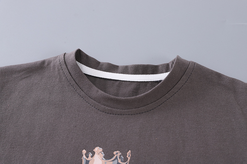 Ensemble deux pièces pour garçons, tendance été 2026, composé d'un t-shirt à manches courtes et d'un short, motif dessin animé. ALYCExiyuebaobao_voghion.com