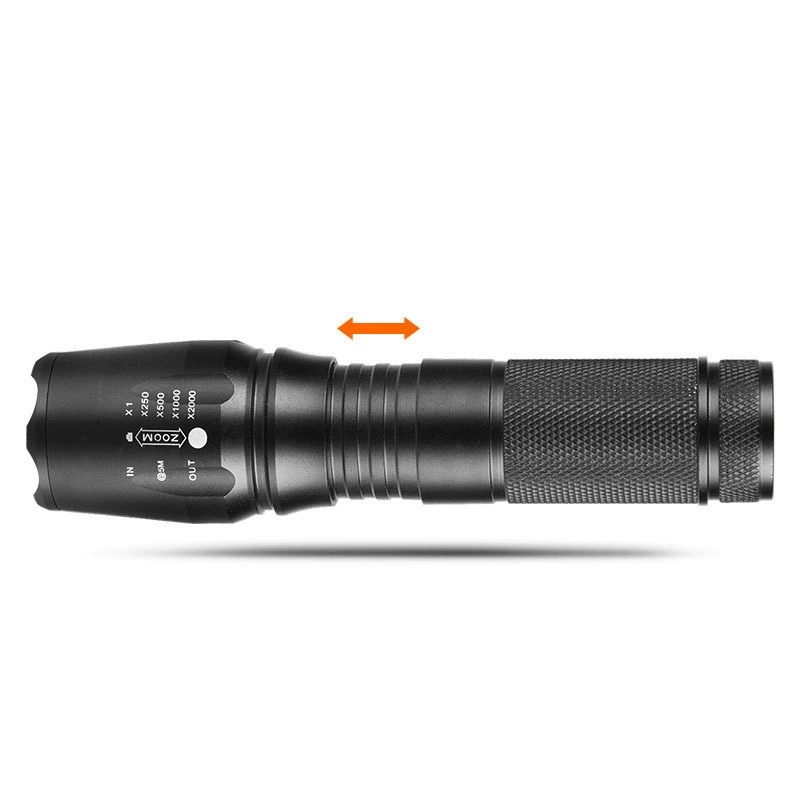 Handheld telescopic flashlight ST‑35 / A100 / T6, waterproof zoom LED, compatible with 26650 battery