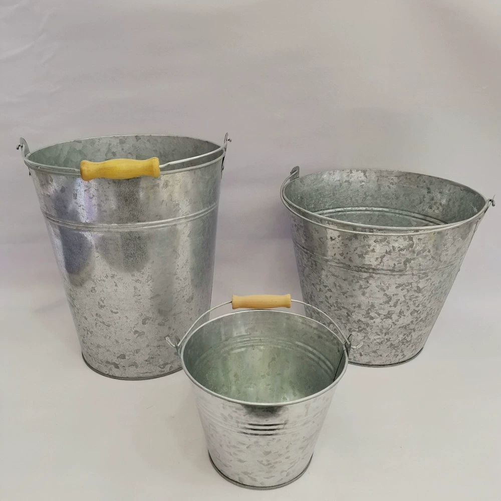 Оцинкованное железное ведро Микро-пейзаж Креативный старый цвет Железное ведро для хранения гостиной Железное ведро Украшения Декоративные ремесла