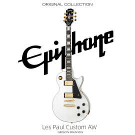 epiphone电吉他LP Custom AW 阿尔卑斯白Gibson青春版易普锋