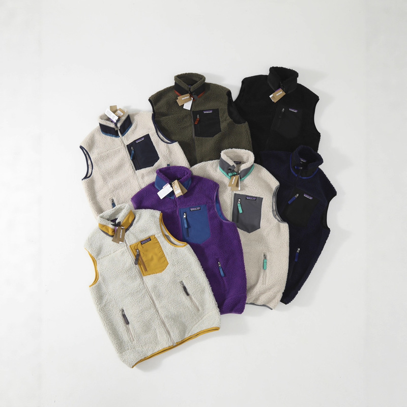 Cross-Border Supply High-Quality Bata Pata Cashmere Vest Men's Outdoor Stand-Up Collar Polar Fleece Zipper Jacket Couple