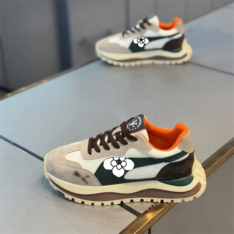 2025 primavera zapatos casuales zapatos deportivos de todo fósforo de moda zapatos de papá cómodos y transpirables zapatos de plataforma retro zapatos de hombre de marca de moda