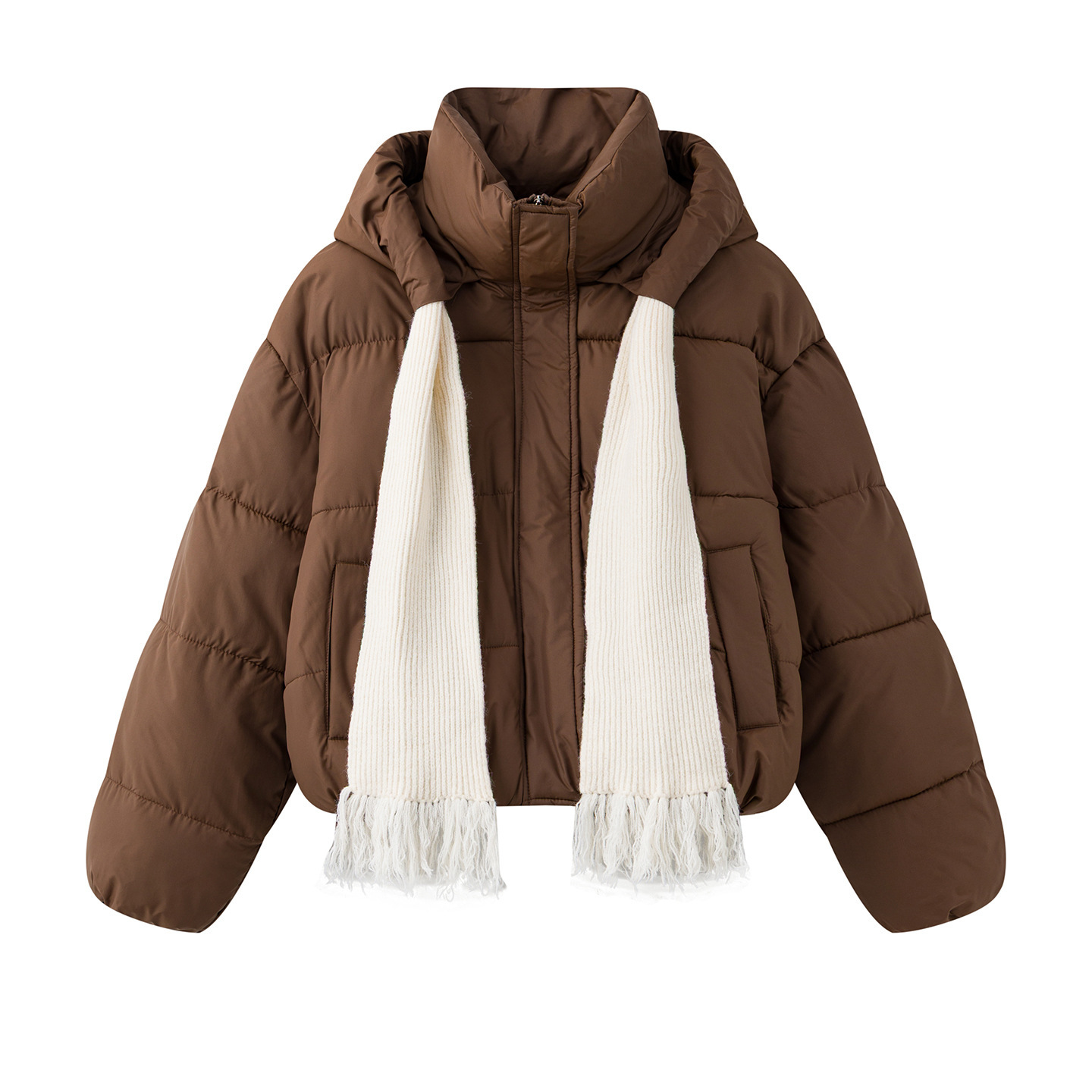 Ropa de algodón de mujer 2025 ropa de pan de invierno nueva chaqueta de algodón con capuchón multifuncional gruesa abrigo de algodón caliente de mujer abrigo corto