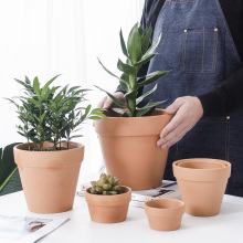 批发红陶花盆多肉绿植盆器特大号粗陶陶土透气泥瓦花盆包