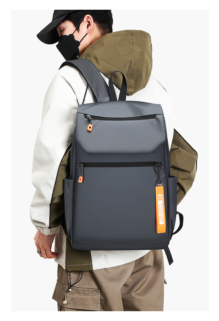 Flip cover trendy college student backpack, large-capacity multi-functional outdoor sports backpack, three-dimensional and stylish backpack undefined