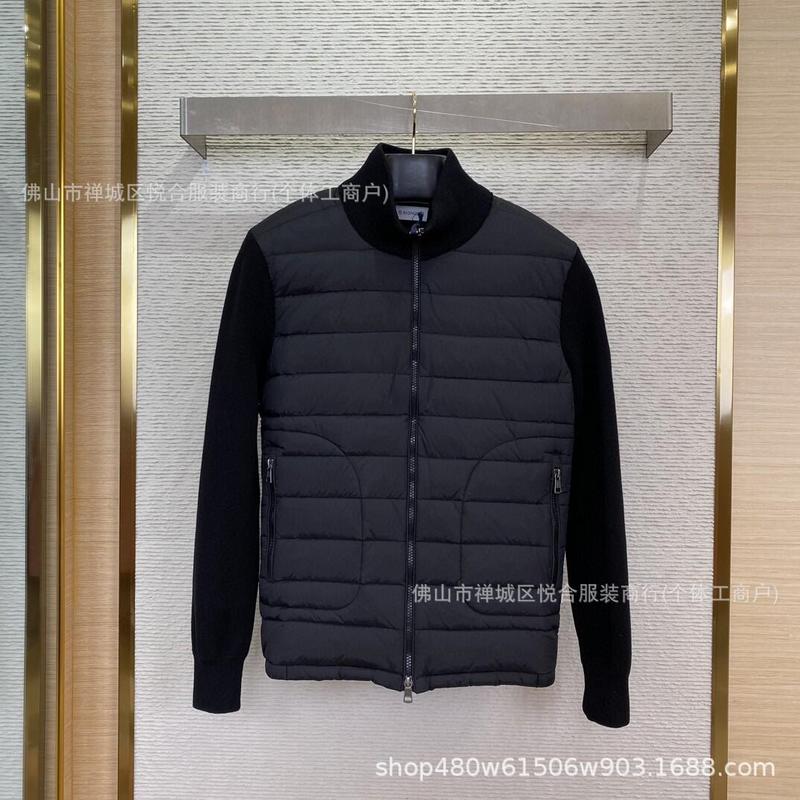 欧洲站外贸新款M家针织拼接羽绒服 现货立领休闲时尚男女同款外套|undefined