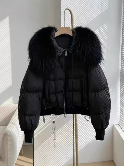 Elegant winter fashionable keep warm down jacket with hood