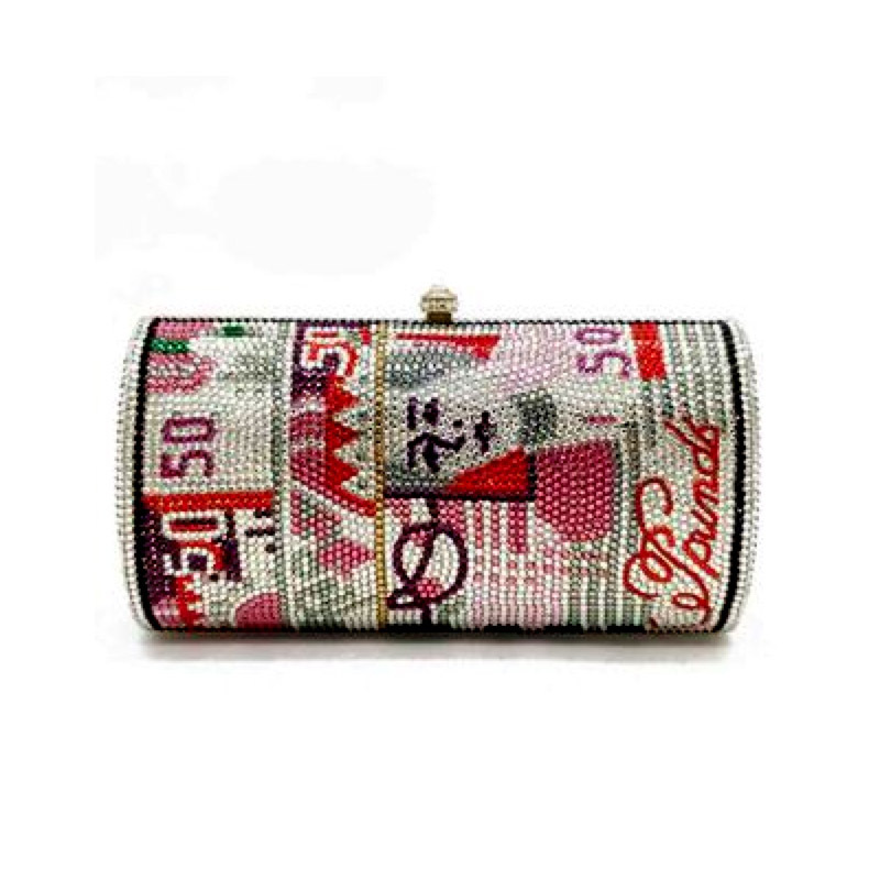 Bolsa de cena de diamantes hecha a mano transfronteriza, bolsa de mano de diamantes, fábrica de sirena Daiwei, orden de bolsa de embrague