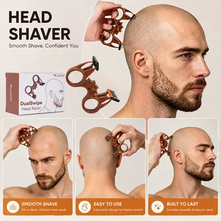 升级款光头理发神器6层刀片秃头剃须刀剃发器 Bald Hair Clipper