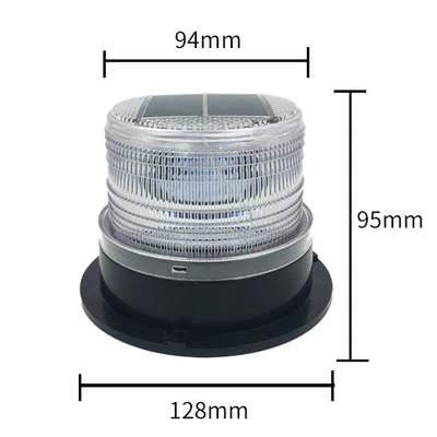 Solar Warning Light Flashing Car Signal Light Night Red and Blue Warning Flash Light Magnet Suction Roof Light (Other lights) - high-style-8led-red-and-blue-two-color