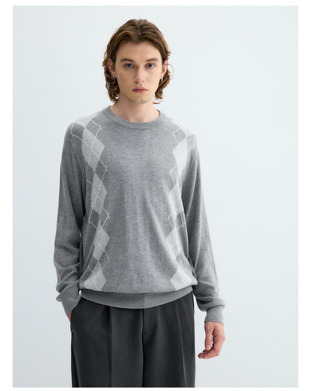 UNF Ralph Plaid 300g Crew Neck Sweater