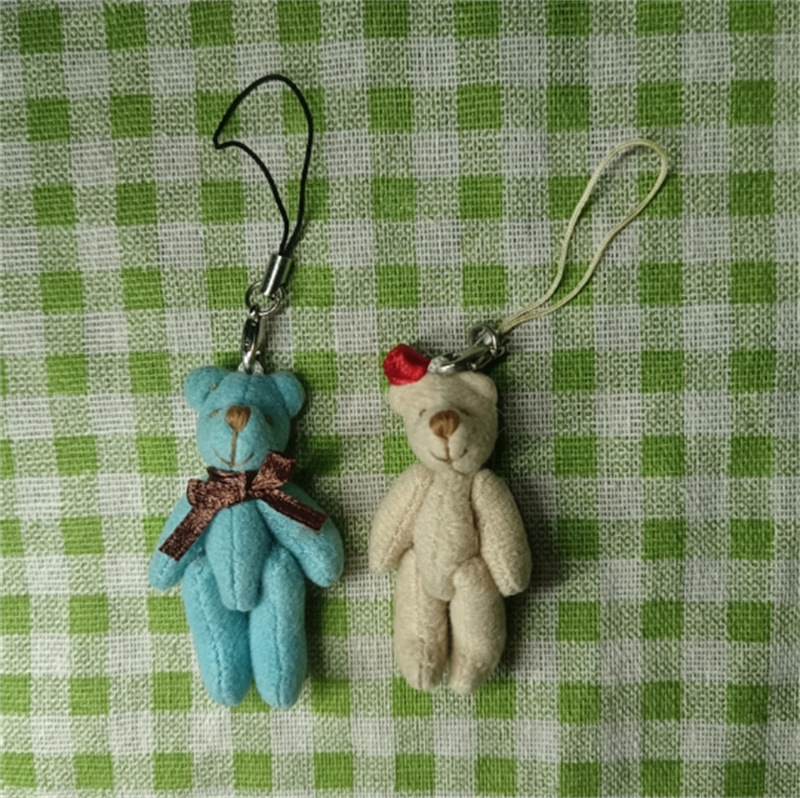 절묘한 솜씨를 갖춘 오래된 제품 5cm 커플 곰 한 쌍(한 쌍이 아님)