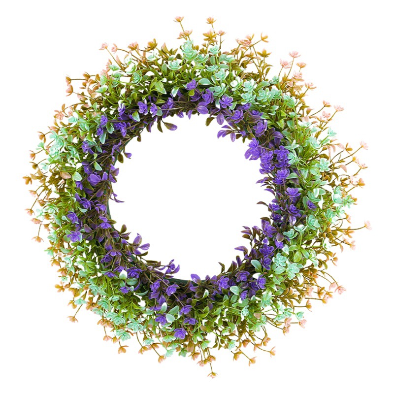 Guirnalda de Flores Pequeñas Coloridas de Primavera 2025, Guirnalda Artificial de Plástico, Decoración para el Hogar, Flores Artificiales para Colgar en la Puerta, Accesorios de Fotografía