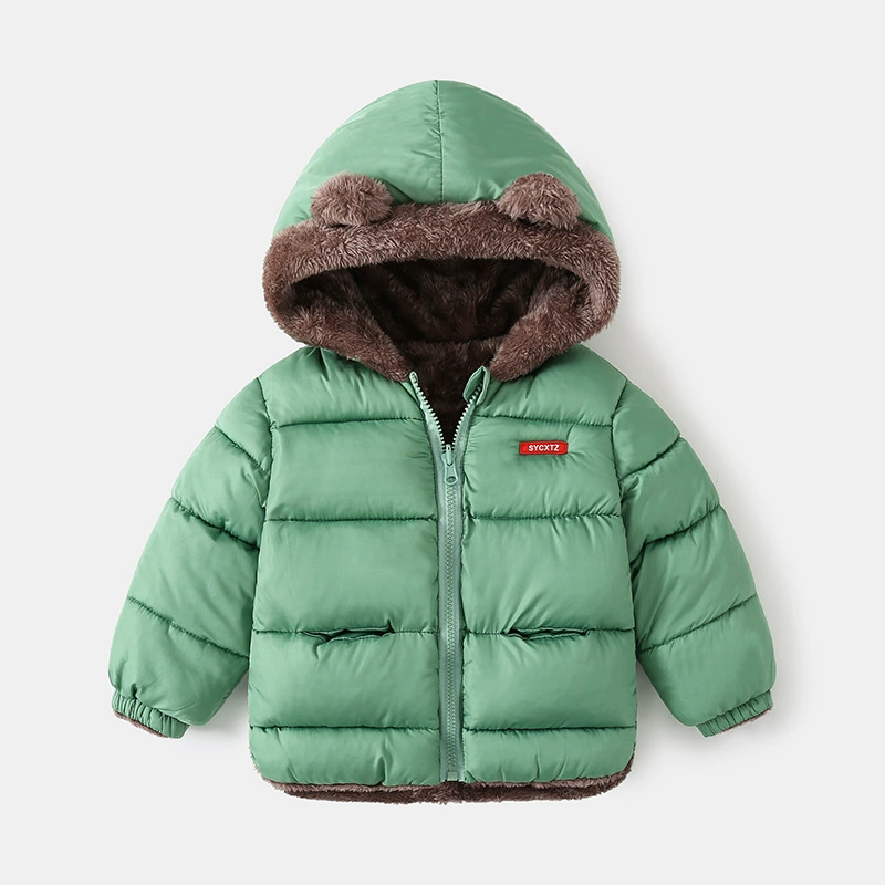 Demi-season children's hoody for leisure, keep warm double-sided down jacket for boys, children's clothing