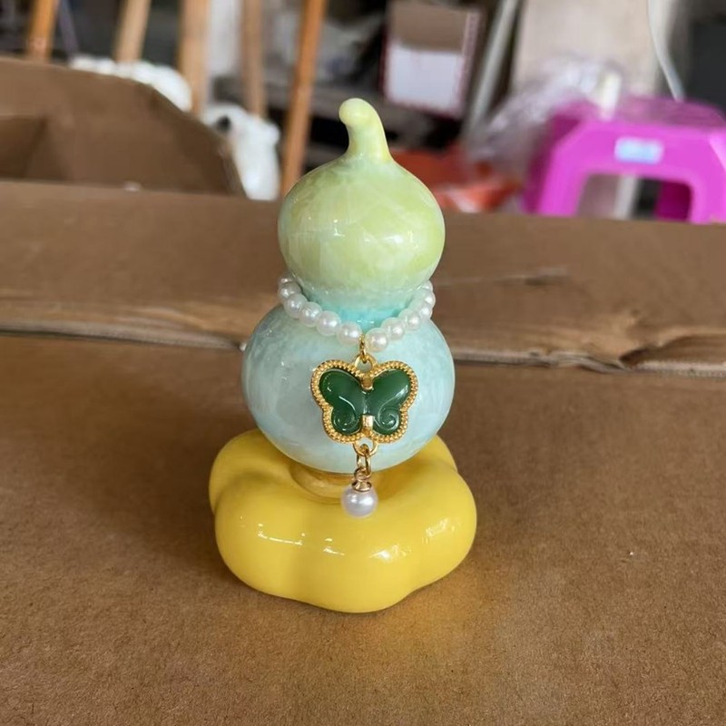 陶瓷小动物旋转摆件陶瓷兔子麻将发财猫转转玩具礼品工艺品摆件|undefined