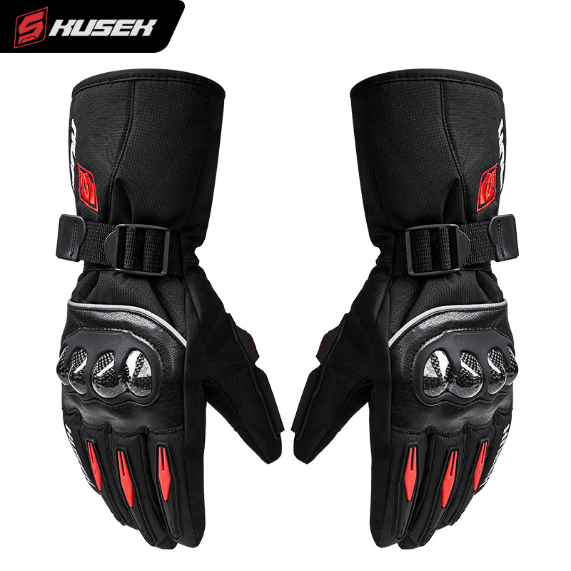 Guantes de motocicleta KUSEK para equipos de carreras de motocicleta al aire libre Guantes de invierno a prueba de caídas y frío