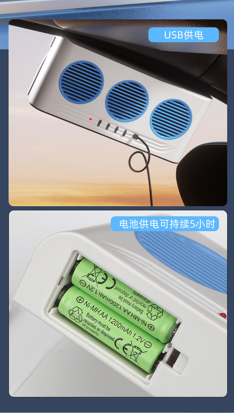 Solar-Powered Car Exhaust Fan, Summer Car Cooling Fan, Car Air Circulator, Smoke Exhaust Fan