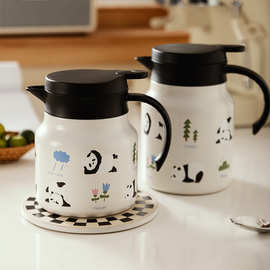 摩登主妇mototo熊猫保温壶家用大容量热水壶新款保温瓶焖茶壶