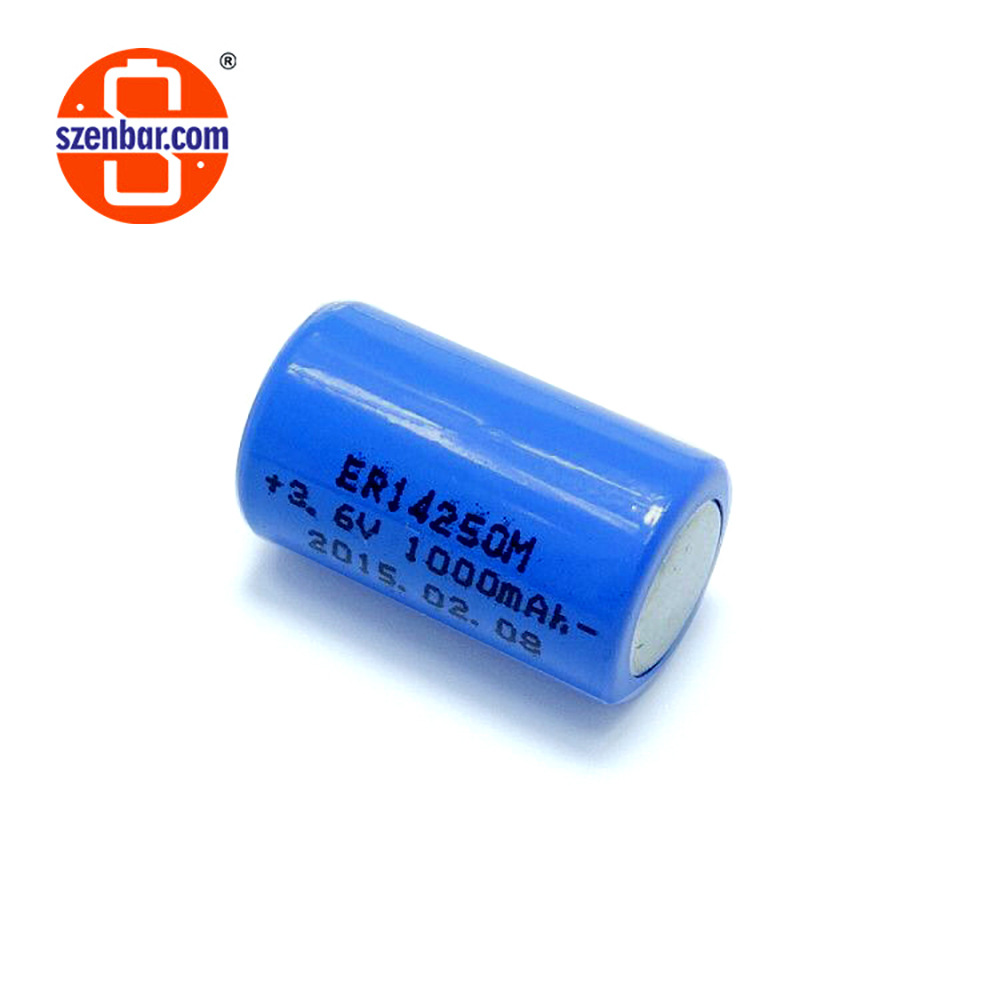 厂家制造无漏插针锂亚电池ER14250M 3.6V 800mAh 银联POS使用