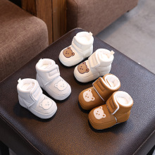2025冬款0到1岁新生儿软底加绒3-12个月婴幼儿男女宝宝保暖步前鞋