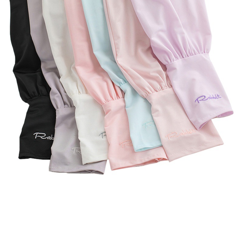 Verano manga de hielo suelta protección solar manga de seda de hielo para mujer manga de conducción delgada brazo protección solar guantes de protección de brazo de seda de hielo