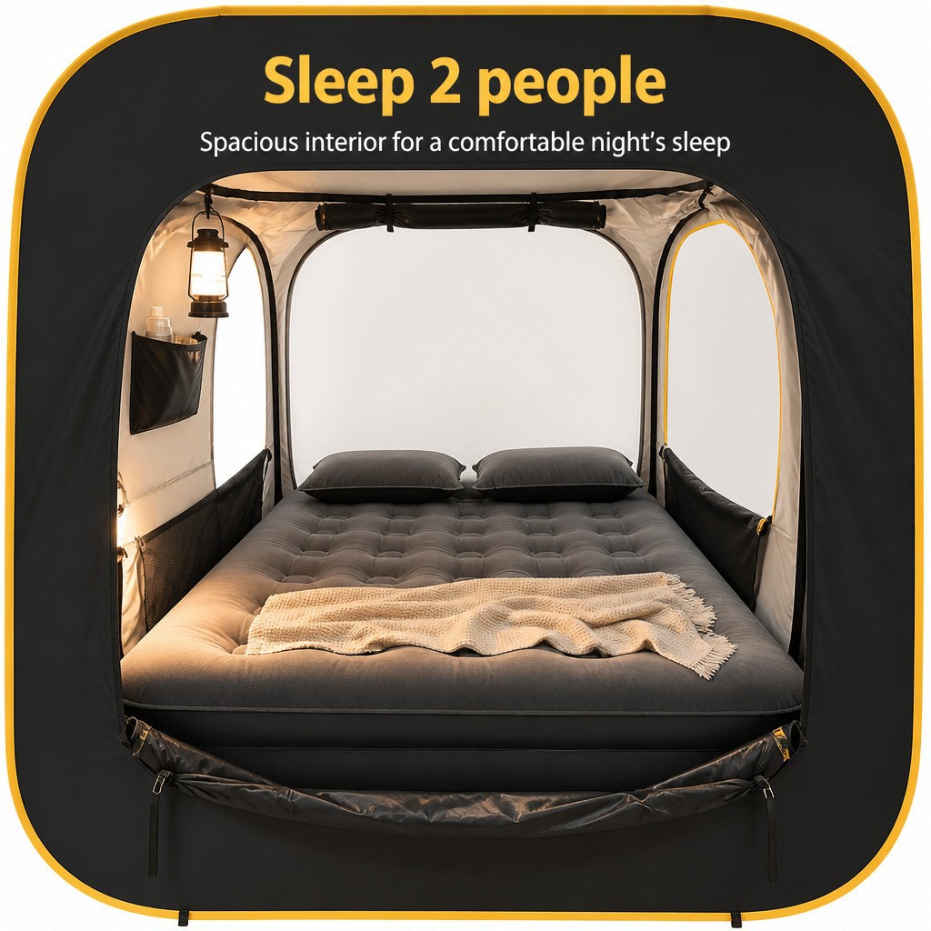 Cross-border new pop-up foldable portable outdoor camping car tail tent waterproof sunshade SUV camping
